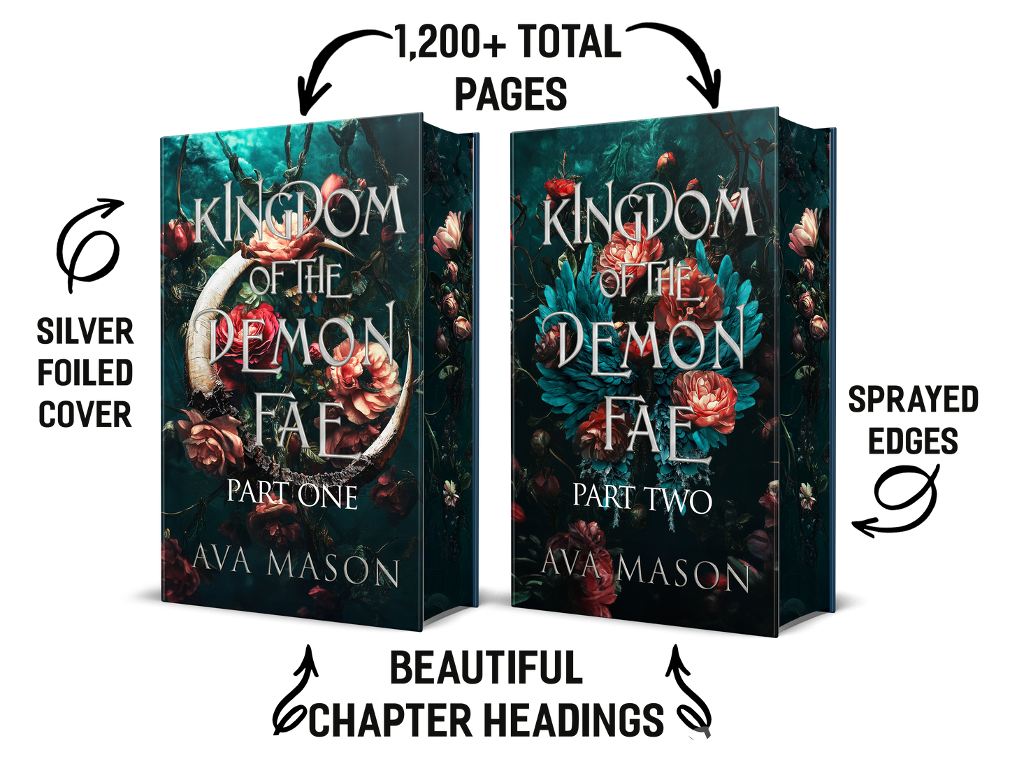 A Forbidden, Fated Mates, Romantasy Hardback Omnibus; Kingdom of the Demon Fae, Part I and II